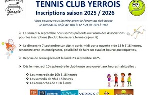 Inscriptions saison 2025/2026