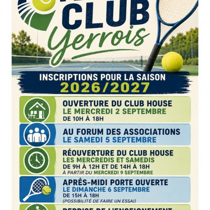 inscriptions saison 2026/2027